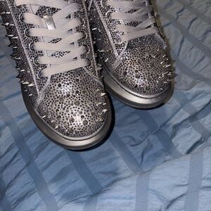 Steve Madden Gray Studded Sneakers